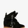 Bekett Studded Leather Wedge Sneakers