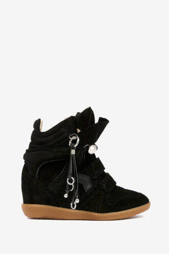 Bekett Studded Leather Wedge Sneakers