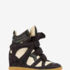 Bekett Suede Calfskin Leather Wedge Sneakers