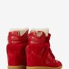 Bekett Suede Calfskin Leather Wedge Sneakers