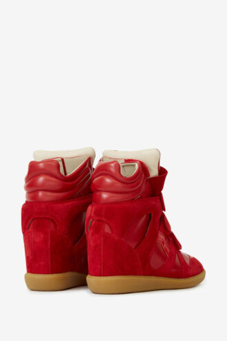 Bekett Suede Calfskin Leather Wedge Sneakers