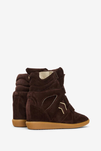 Bekett Suede Leather Wedge Sneakers