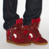 Bekett Suede Leather Wedge Sneakers