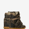 Bekett Vintage Leather Wedge Sneakers