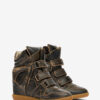 Bekett Vintage Leather Wedge Sneakers