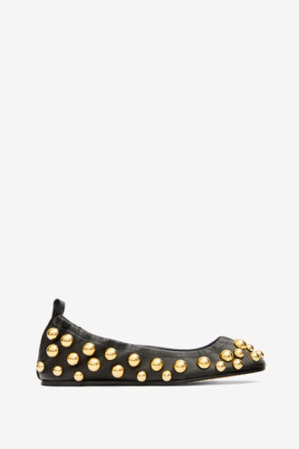 Belna Studded Leather Ballet Flats