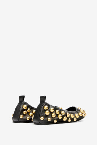 Belna Studded Leather Ballet Flats