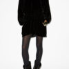 Beniga Gathered Velvet Dress