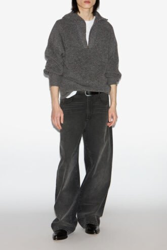 Benny Wool Zip-Up Collar Sweater