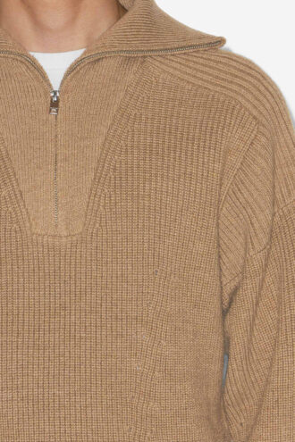 Benny Wool Zip-Up Collar Sweater
