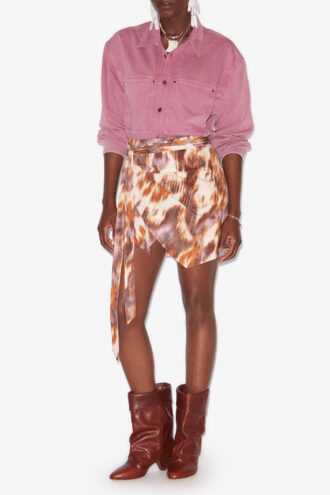 Berenice Jersey Mini Wrap Skirt