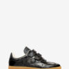 Beth Embossed Low-Top Leather Sneakers