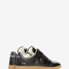 Beth Embossed Low-Top Leather Sneakers