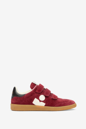 Beth Low-Top Suede Calfskin Leather Sneakers