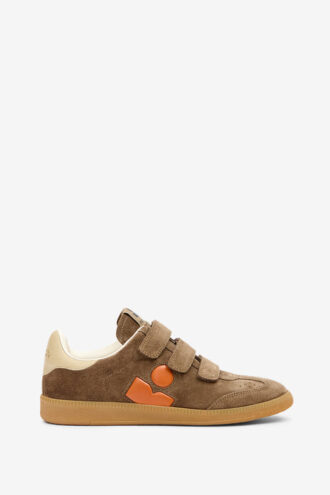 Beth Low-Top Suede Calfskin Leather Sneakers