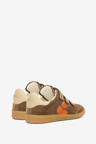 Beth Low-Top Suede Calfskin Leather Sneakers