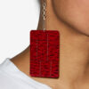 Blacke Pendant Plate Earrings