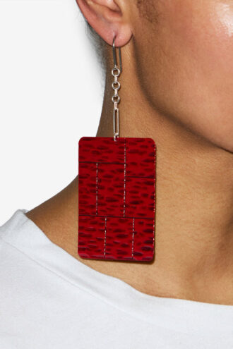 Blacke Pendant Plate Earrings
