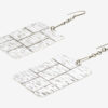 Blacke Pendant Plate Earrings