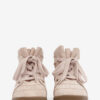 Bobby Perforated Suede Leather Wedge Sneakers