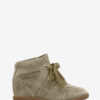 Bobby Suede Calfskin Leather Wedge Sneakers
