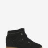 Bobby Suede Calfskin Leather Wedge Sneakers
