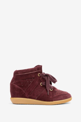 Bobby Suede Calfskin Leather Wedge Sneakers