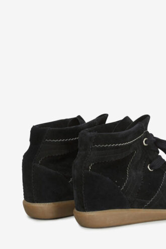 Bobby Suede Calfskin Leather Wedge Sneakers