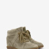Bobby Suede Calfskin Leather Wedge Sneakers