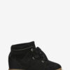 Bobby Suede Calfskin Leather Wedge Sneakers