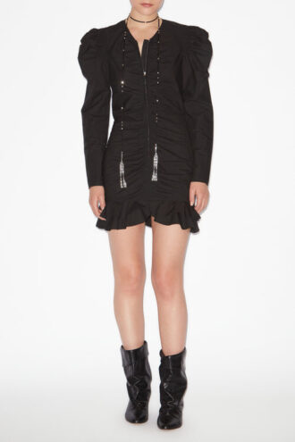 Briali Short Zippered Crisp Cotton Dress
