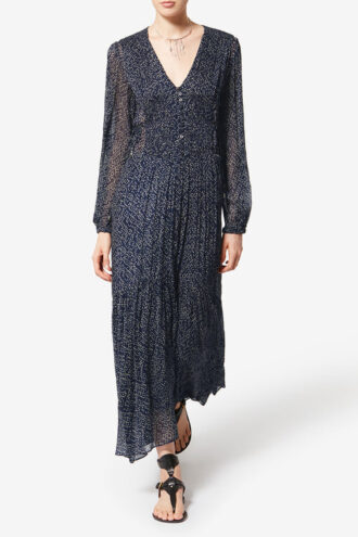 Briane Long Printed Muslin Dress