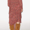 Brigitte Frilly Printed Midi Skirt