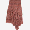 Brigitte Frilly Printed Midi Skirt