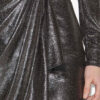Brisha Short Draped Metallic Skirt