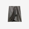 Brisha Short Draped Metallic Skirt