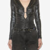 Buffy Draped Metallic Top