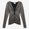 Buffy Draped Metallic Top