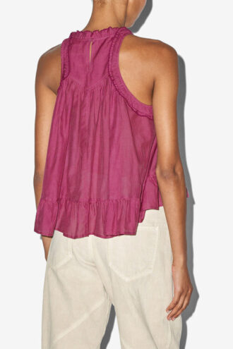 Carlee Gathered Cotton Top