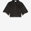 Carmen Gathered Cotton Voile Top