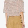 Carmen Printed and Gathered Cotton Voile Top