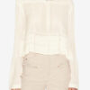 Carolia Pleated Crepe Blouse