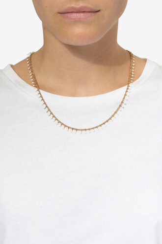Casablanca Gold-Finish Brass Chain Necklace