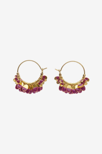Casablanca Hoop Earrings with Tassels