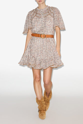 Celyana Short Gathered Cotton Dress