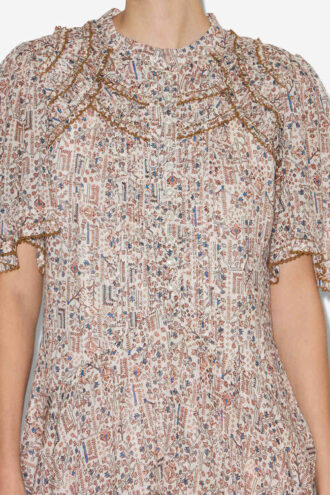 Celyana Short Gathered Cotton Dress