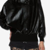 Cendrine Leather Sweatshirt