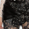 Chani Draped Leather Mini Skirt
