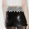 Chani Draped Leather Mini Skirt