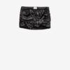Chani Draped Leather Mini Skirt